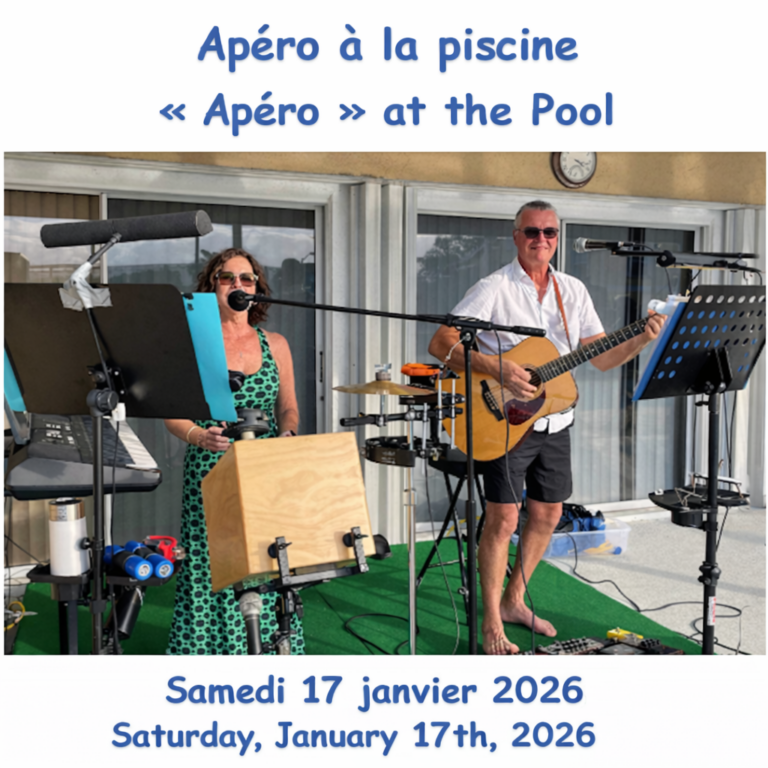 “Apéro” at the Pool – Saturday January 17th, 2026 at 17h00 (5pm)