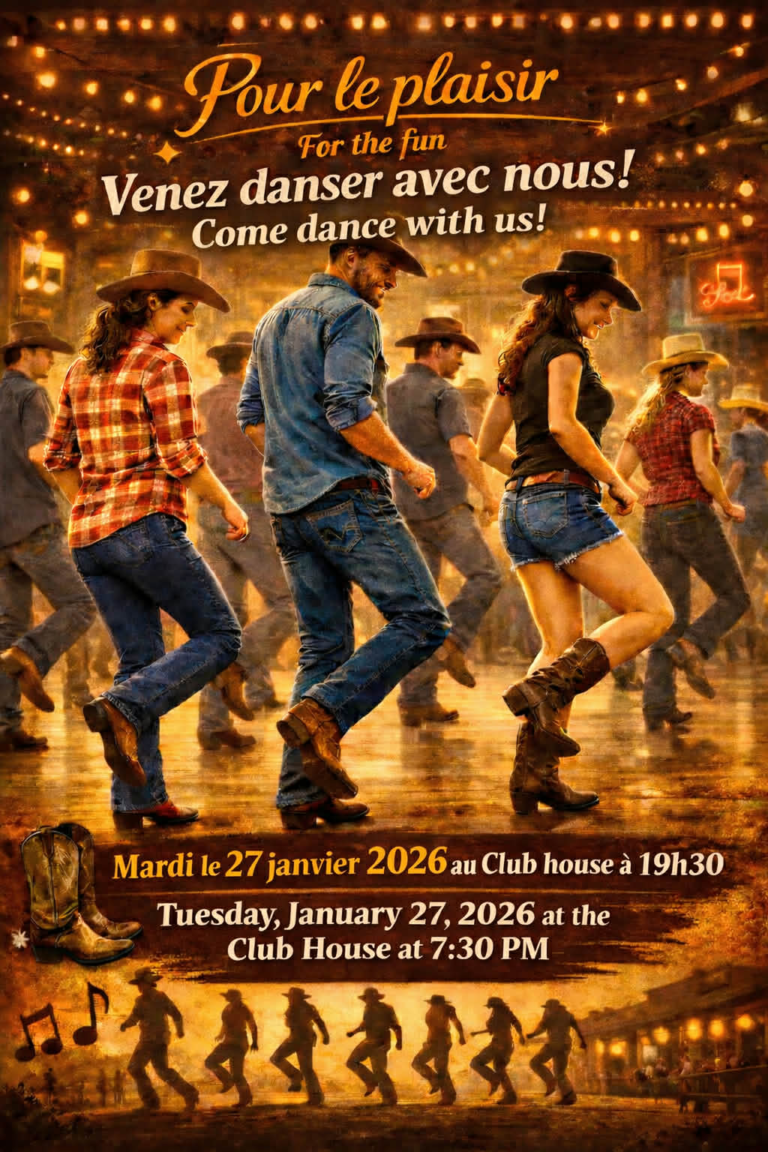 Line Dancing – Tuesday’s 19h30 (7:30pm)