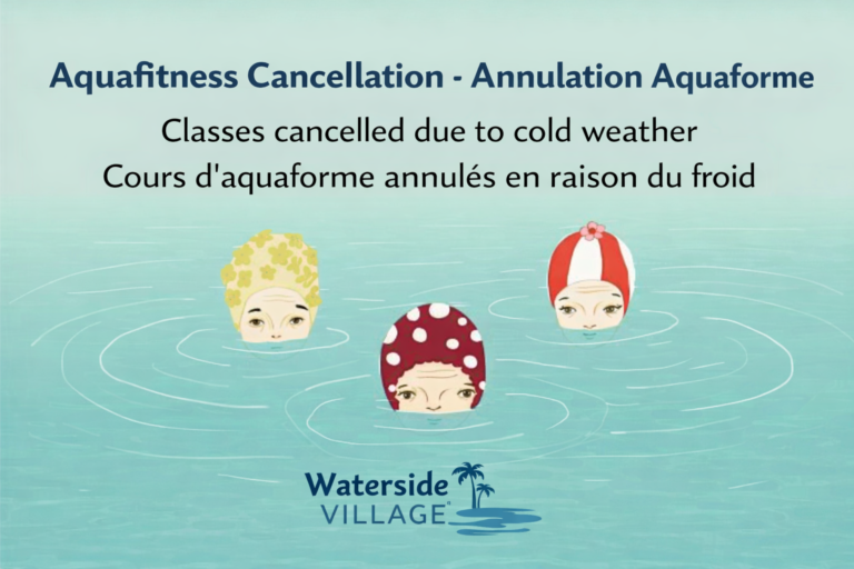 Aquafitness Cancellation Notice – Tuesday February 3 &  Thursday February 5