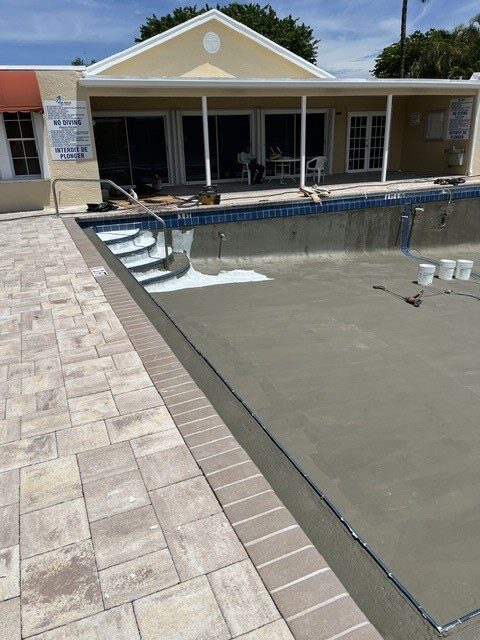 Fresh surface applied to the West Pool